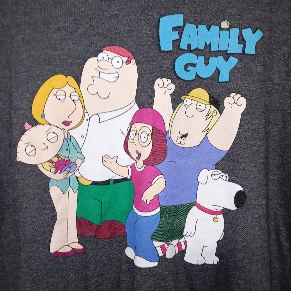 Ripple Junction Family Guy Griffin family short sleeve gray T Shirt xl